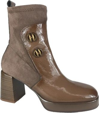 Hispanitas Stijlvolle Boot Hi 254228 - Dames - Laarzen met Hak - Bruin - 39 EU - Schoenen