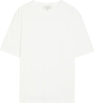 STUDIO NICHOLSON Crew-neck Cotton T-shirt - Off White - XS