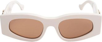 Gucci Square Full Rim Sunglasses - Beige