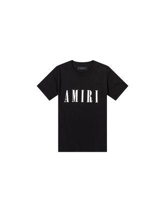 Amiri Womens Amiri Large Brand Logo Black T-Shirt - Size: 18/16