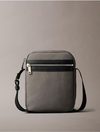 Calvin Klein Mens Structured Reporter Bag - Grey