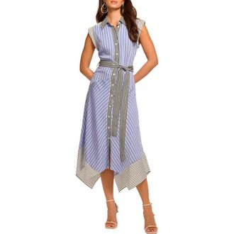 Ramy Brook Vivienne Stripe Shirtdress in Multi Catalina Stripe at Nordstrom, Size Xx-Small