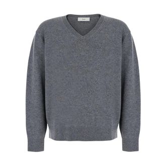 Dunst Truien & Vesten, Heren, Grijs, XL, Wol, Cashmere V-Neck Sweater