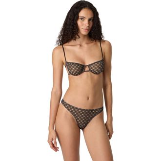 Missoni Balconette Bikini In Lam&eacute; Viscose With Spiderweb Motif in Brown at Nordstrom, Size 38 It