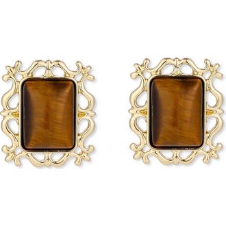 Petit Moments Viva Stud Earrings in Gold/Brown at Nordstrom