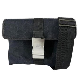 Gucci Pre-owned GG Canvas Fanny pack - Heren - Vintage Heuptassen - Zwart - ONE Size - Vintage