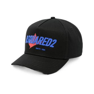 Dsquared2 Bcm 1013 Cap - Heren - Petten - Zwart - ONE Size - Accessoires
