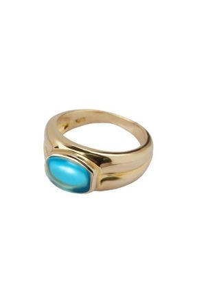Argento Vivo Stone Dome Ring in Gold /blue Topaz at Nordstrom, Size 6