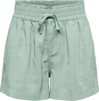 Only Shorts ONLY ONLARIS LIFE PULL UP SHORTS WVN CC, Damen, Gr. XL, N-Gr, jadeite, Web, Obermaterial: 93% Viskose, 7% Polyester, unifarben, regular fit kur