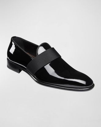 Santoni Mens Isomer Patent Slip-On