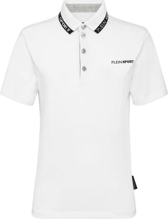 Plein Sport Tops, Dames, Wit, L, Katoen, Polo Shirt