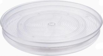 OEM Bandeja Giratoria Peque&ntilde;a De Pl&aacute;stico Sin Bpa Para Especias E Ingredientes De Cocina, Base Giratoria Para Armario, Transparente, 29 Cm