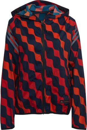 adidas (WMNS) adidas Marimekko Run Icons 3-Stripes Hooded Running Windbreaker Asia Sizing Red Black HH7323