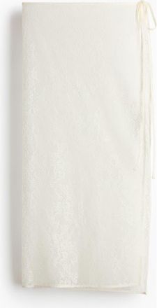 H&M Lace Wrap Skirt in Light Beige at Nordstrom, Size Medium