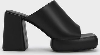 Charles & Keith Lucile Block-Heel Platform Mules