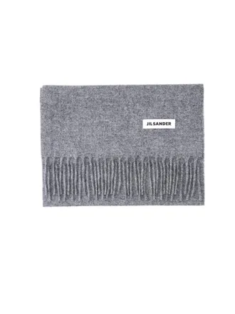 Jil Sander Womens Scarfs Grey Virgin Wool