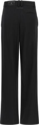 Maison Margiela Wide-Leg Virgin Wool Blend Trousers - Black