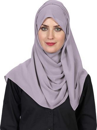World of Shawls World of Scarfs Soft Chiffon Hijab Scarves Shawls Wraps for Wedding Evening Party Special Occasions Big Size 85 x 180 Cms (Frosty Lavender)