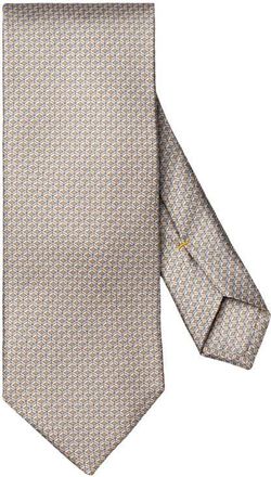 Eton Beige Geometric Print Silk Twill Tie in Light Beige at Nordstrom