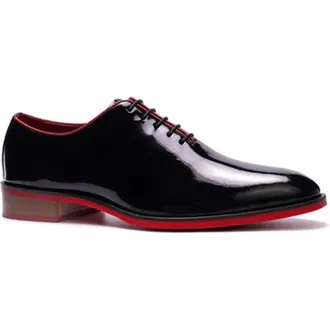 Carlos By Carlos Santana Sinclair Cap-Toe Oxford in Black Leather at Nordstrom, Size 11.5