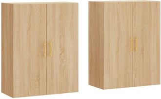 vidaXL Armario de pared 2 unidades roble Sonoma 69,5x34x90 cm Vidaxl