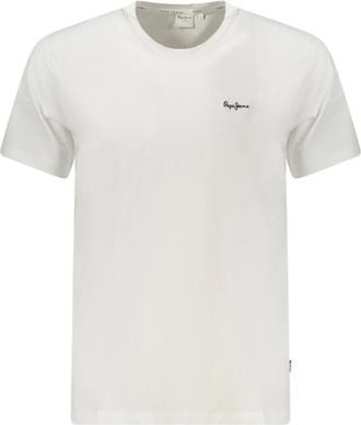 Pepe Jeans London Wit Katoenen Heren T-Shirt - Heren - T-shirts - Wit - XL - Katoen - Tops