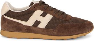 Hogan Mens Sneakers Brown Polyamide Trainers
