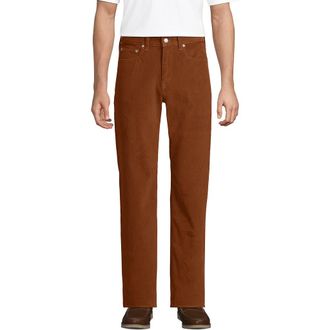 Lands End Corduroy Comfort Waist Classic Fit 5 Pocket Pant in Rich Ginger Brown at Nordstrom, Size 42 X 32