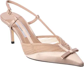 Jimmy Choo London Afia 65 Tulle & Satin Slingback Pump