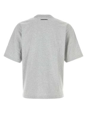 Dsquared2 Mens Melange Grey Cotton Oversize T-Shirt Greymelange Exterior