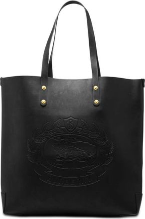 Burberry Pre-owned Burberry Large Embossed Leather Crest Tote Ladies QLQ1XXL570ABLSVU