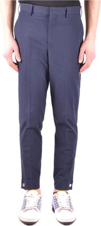 Neil Barrett Stijlvolle broeken voor mannen - Heren - Slim Fit Broeken - Blauw - S - Broeken