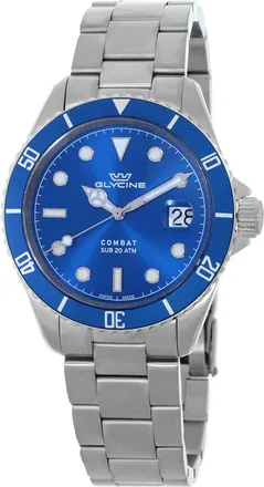 Glycine Combat Quartz Blue Dial Mens Watch GL1062