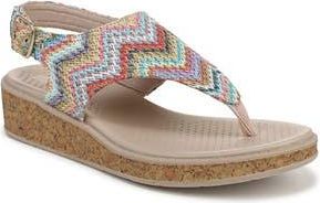Life Stride Beachy Wedge Slingback Sandal in Beige Multi - 250 at Nordstrom Rack, Size 6.5