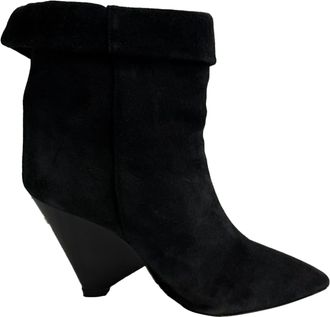 Isabel Marant Isabel Marant Pre-owned Womens Pointed-Toe Ankle Boots in Black Suede - Size EU 38