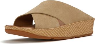 FitFlop Fitflop Lulu Lux Graphic-Weave Su&egrave;de Dames Cappuccino Sandalen