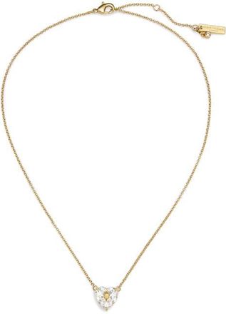 Kurt Geiger Crystal Heart Pendant Necklace in Gold/Crystal at Nordstrom