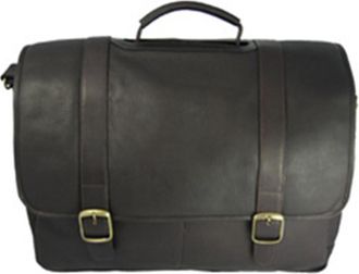David King & Co. 142B Porthole Laptop Briefcase- Black