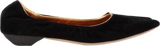 Lanvin Pre-owned Womens Pointed Flats in Black Suede - Size EU 37
