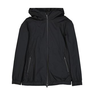 Herno Rain Proof Jackets, female, Black, Size: S Windbreaker Jacket