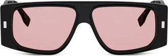 Fendi Sunglasses, male, Black, Size: 56 MM FF Squared Aviator Sunglasses
