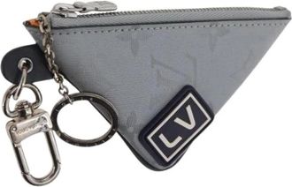 Louis Vuitton Pre-owned Wallets, female, Gray, Size: ONE SIZE Pre-owned Canvas Key Holder