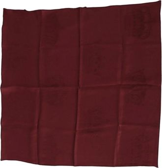 Dolce & Gabbana Accessoires, Heren, Rood, ONE Size, Zijde Zakdoek Met Logo