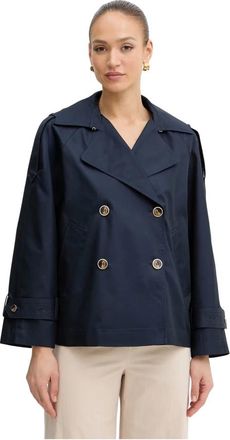 Twinset Trenchcoat - Dames - Trenchcoats - Blauw - S - Katoen - Jassen