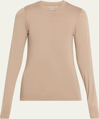 Majestic Filatures Soft Touch Long-Sleeve Crewneck T-Shirt