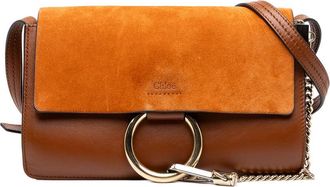 Chlo&eacute; Pre-owned Chloe Small Suede and Calfskin Faye Crossbody Ladies DL73GX9ONCFYUY6N