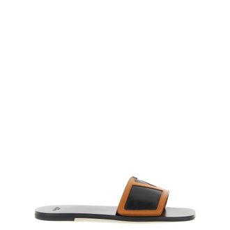 Valentino Garavani Schoenen, Dames, Bruin, 39 1/2 EU, Leer, Viva Superstar Nappa Slippers