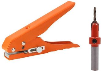 OEM Pince &Agrave; Poin&ccedil;onner - Trou 8 Mm - Foret 3x8 Mm - M&eacute;tal - Orange - 1 Pi&egrave;ce