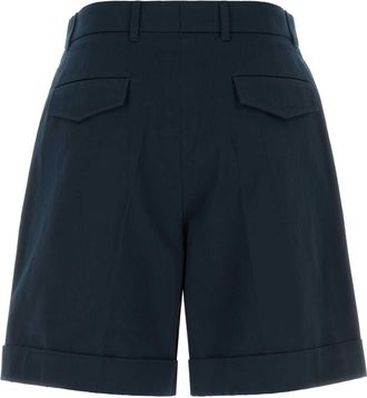 Valentino Garavani Mens Navy Blue Cotton Bermuda Shorts Exterior