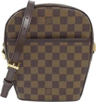 Louis Vuitton Pre-owned Cross Body Bags, female, Brown, Size: ONE SIZE Pre-owned Ipanema Damier Coated Canvas Shoulder Bag